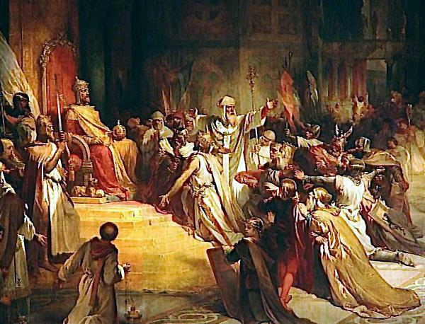 Henri Decaisne Baldwin of Flanders is crowned Latin Emperor of Constantinople Germany oil painting art